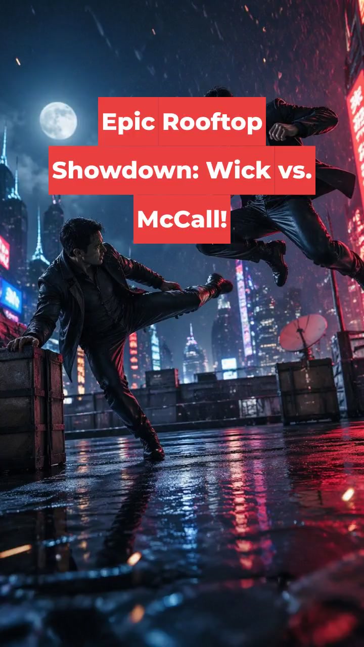 Epic Rooftop Showdown: Wick vs. McCall!