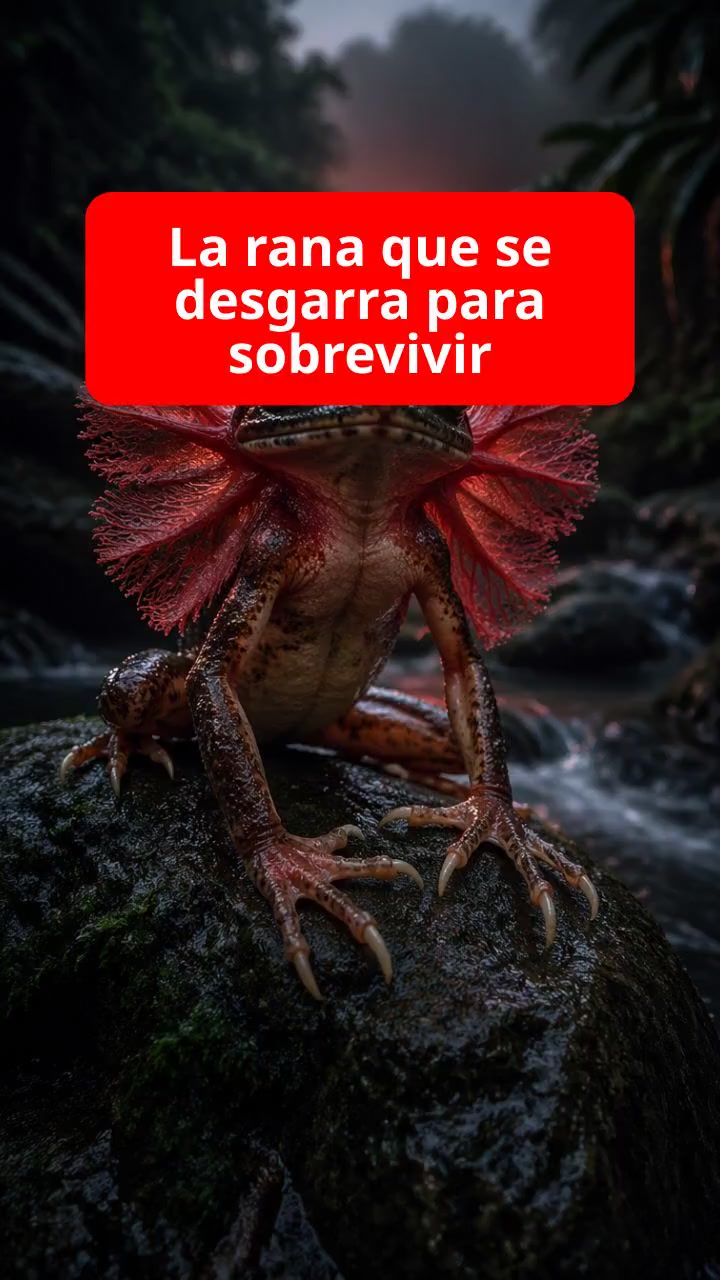 La rana que se desgarra para sobrevivir