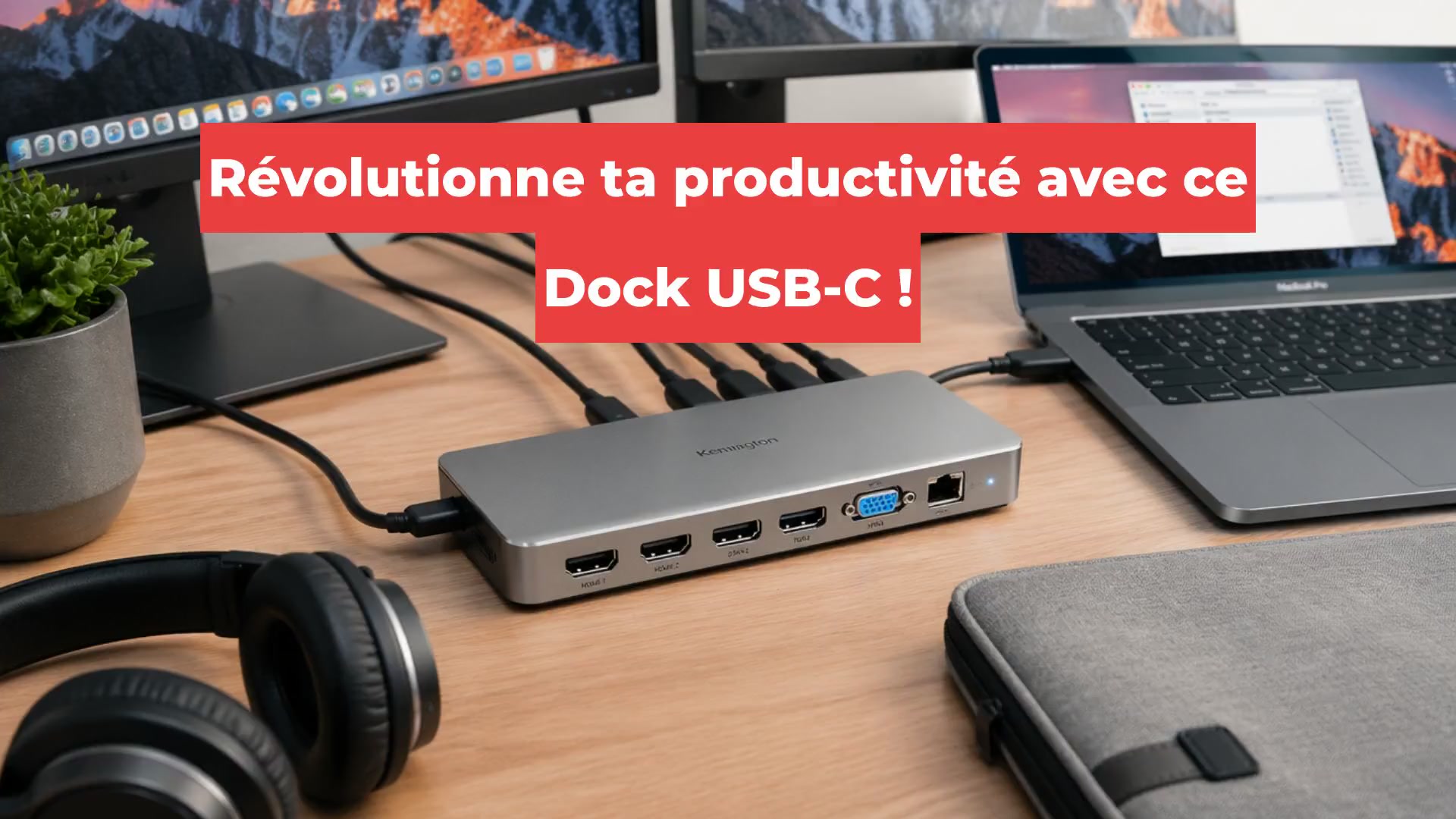 Révolutionne ta productivité avec ce Dock USB-C !