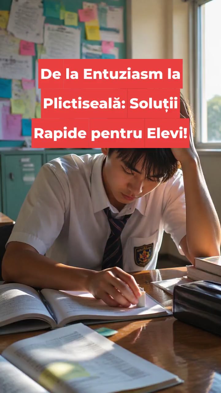De la Entuziasm la Plictiseală: Soluții Rapide pentru Elevi!