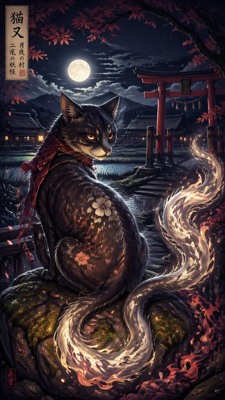 Unmasking the Mystical Nekomata: The Cat That Steals Souls!