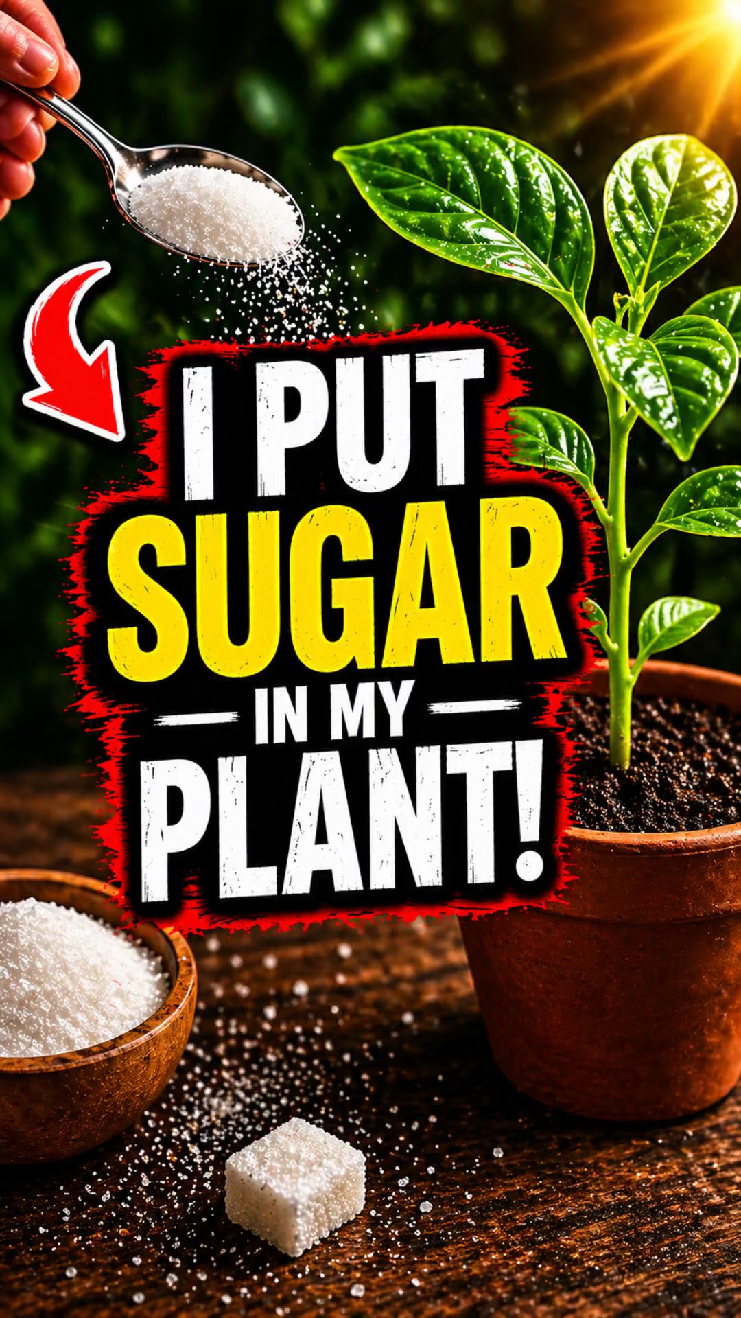I put sugar in my plant… and didn’t expect this 🌱😳