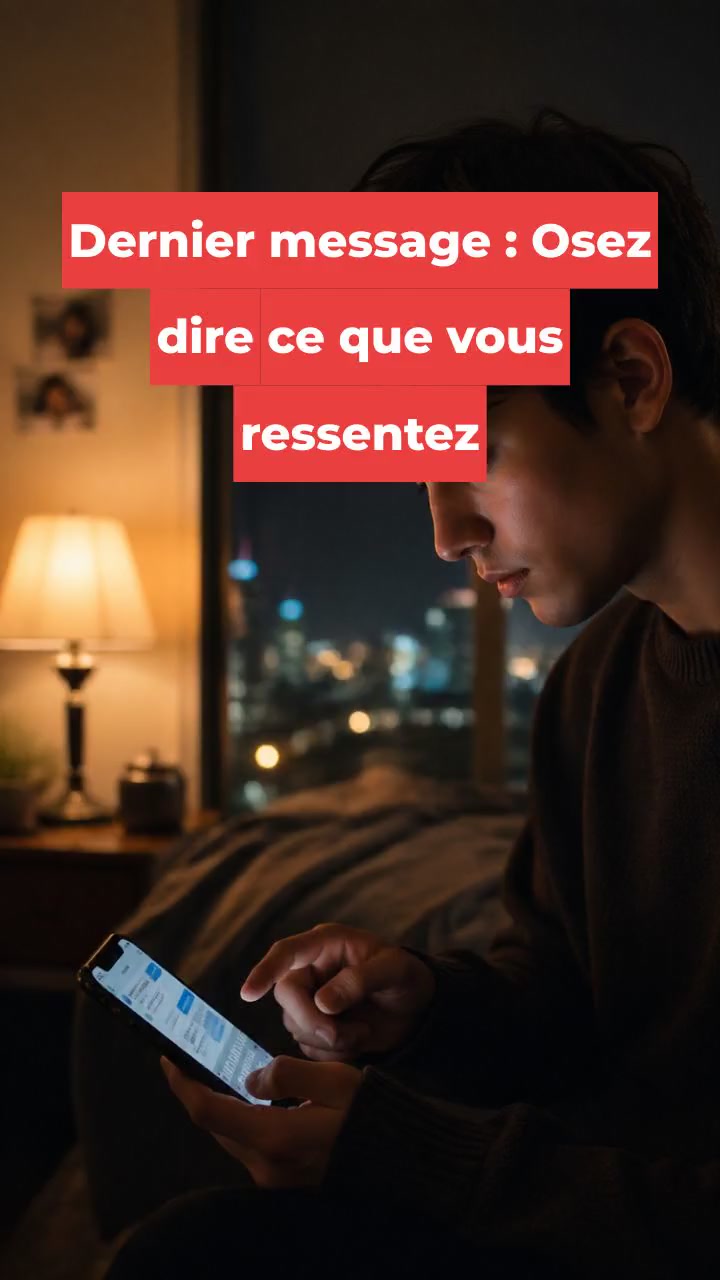 Dernier message : Osez dire ce que vous ressentez