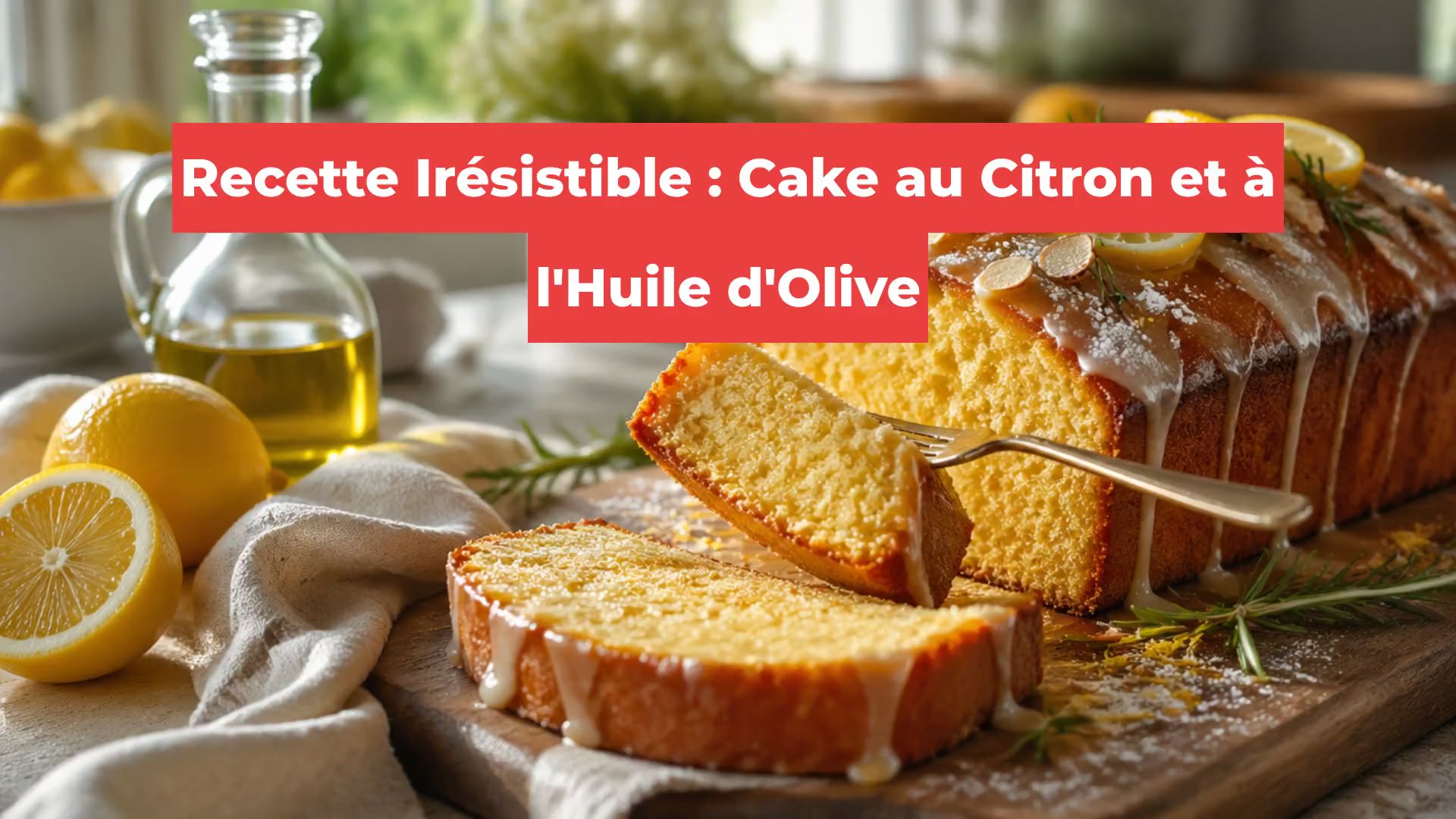 Recette Irésistible : Cake au Citron et à l'Huile d'Olive