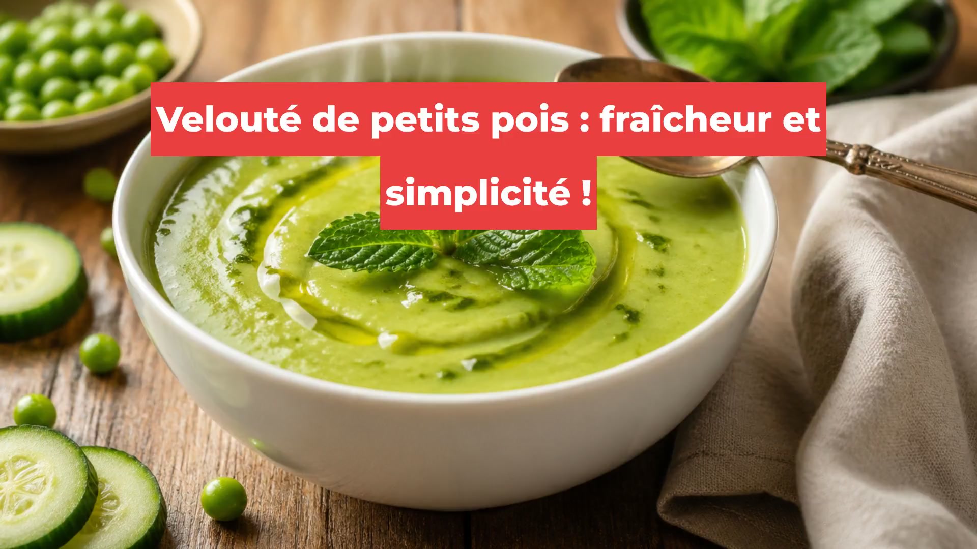 Velouté de petits pois : fraîcheur et simplicité !