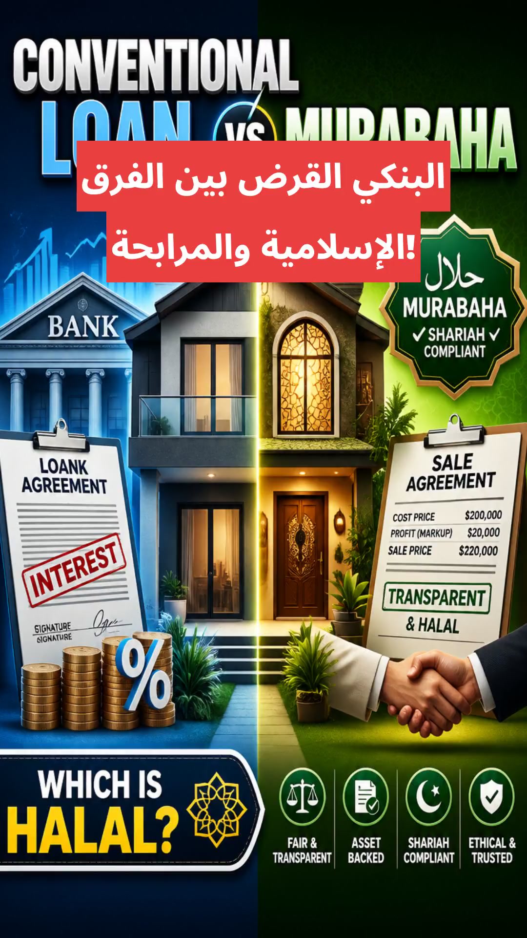الفرق بين القرض البنكي والمرابحة الإسلامية!