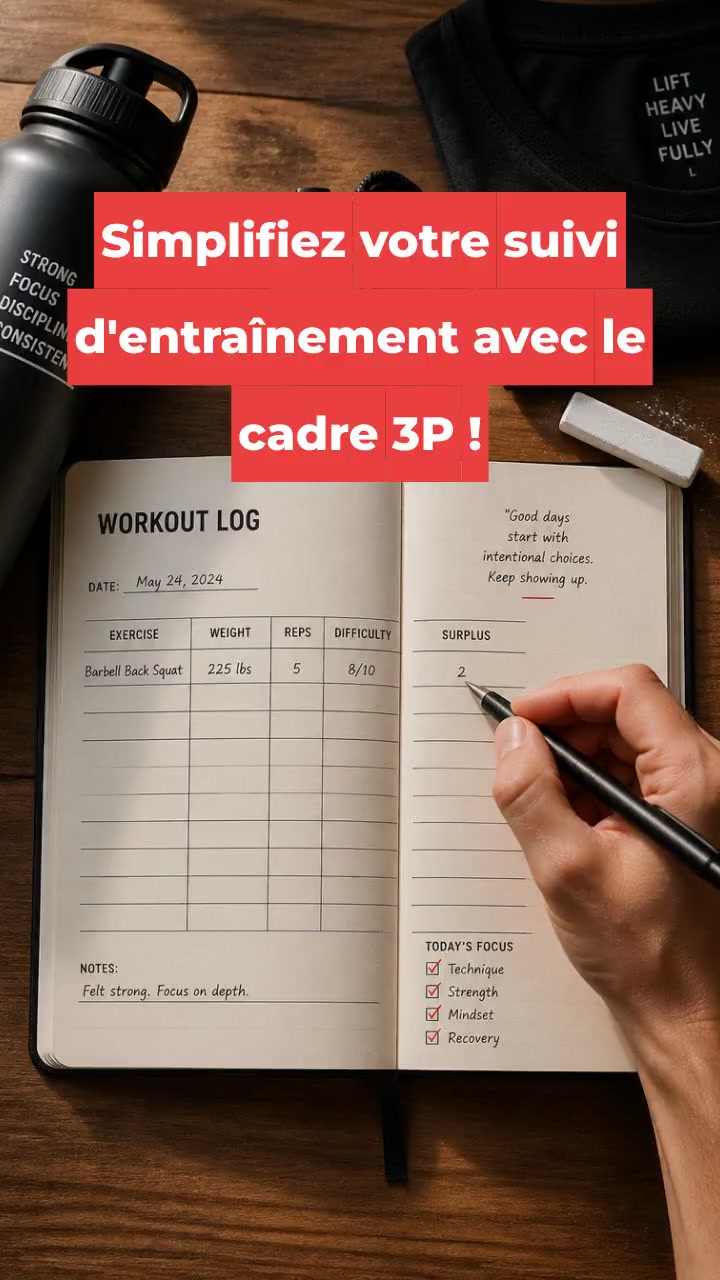 Simplifiez votre suivi d'entraînement avec le cadre 3P !