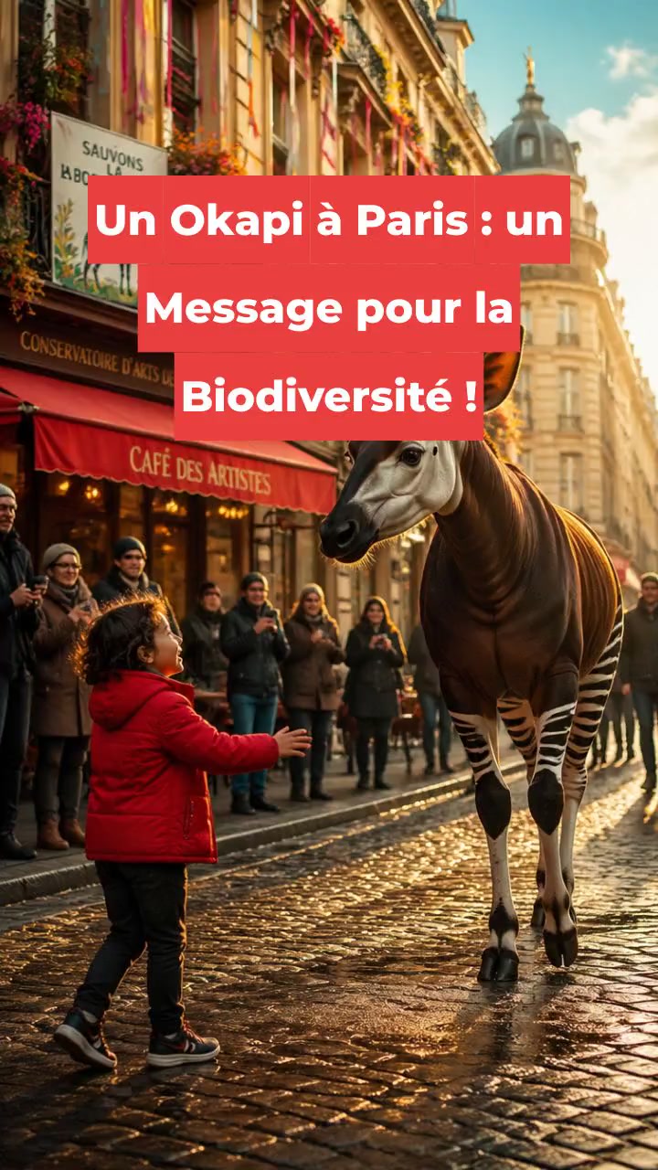 Un Okapi à Paris : un Message pour la Biodiversité !