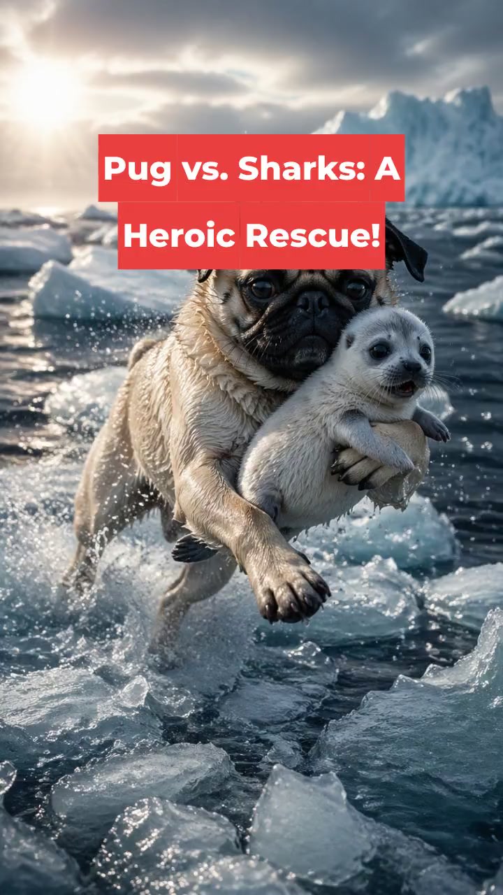 Pug vs. Sharks: A Heroic Rescue!