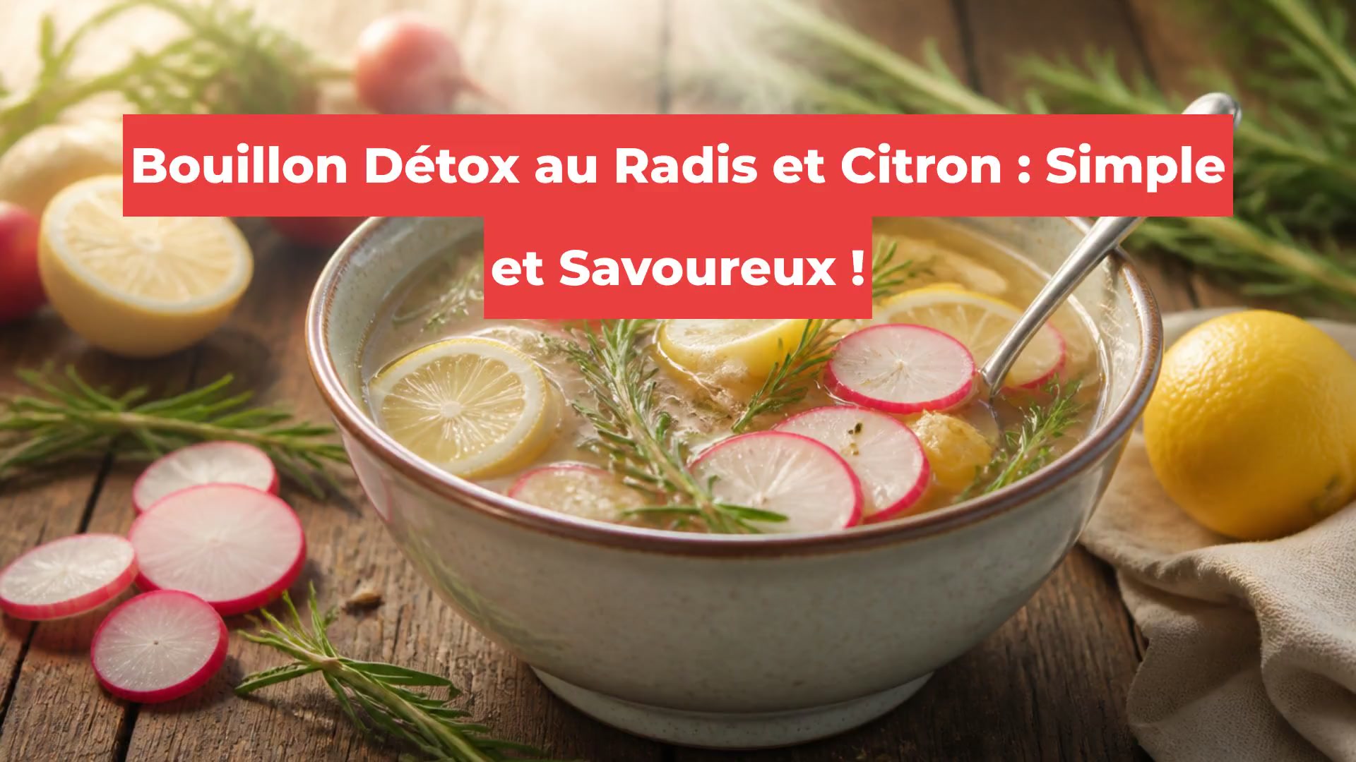 Bouillon Détox au Radis et Citron : Simple et Savoureux !