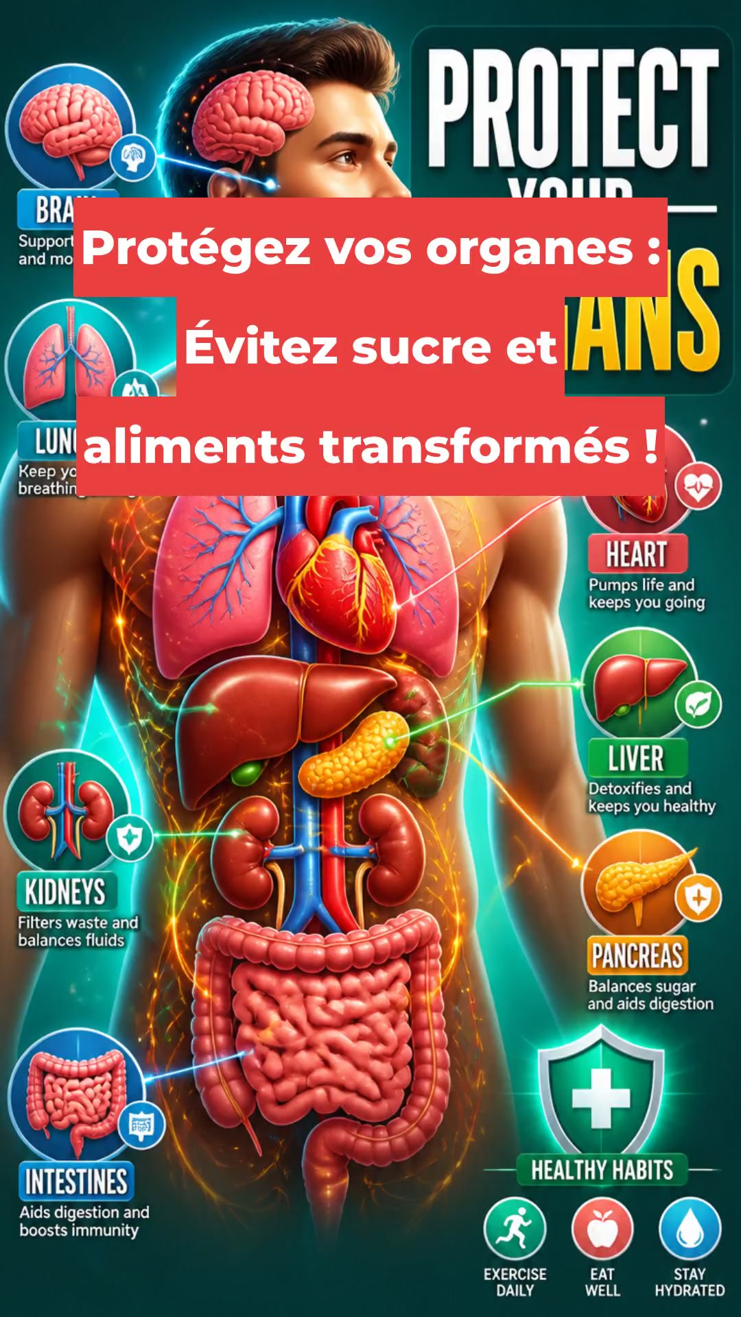 Protégez vos organes : Évitez sucre et aliments transformés !