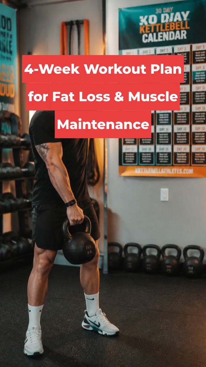 4-Week Workout Plan for Fat Loss & Muscle Maintenance