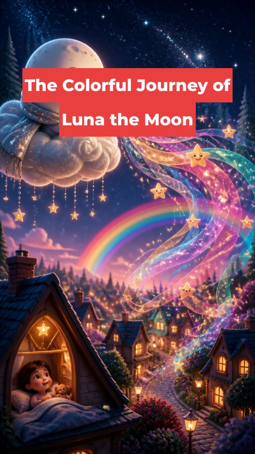 The Colorful Journey of Luna the Moon