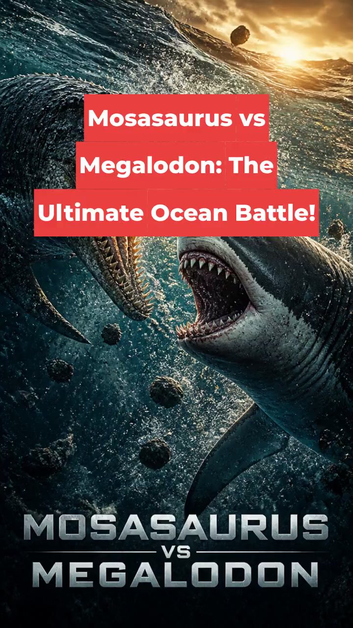 Mosasaurus vs Megalodon: The Ultimate Ocean Battle!