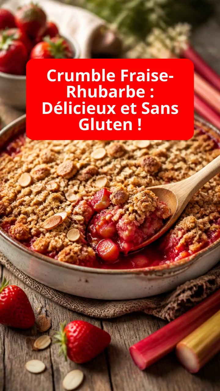 Crumble Fraise-Rhubarbe : Délicieux et Sans Gluten !