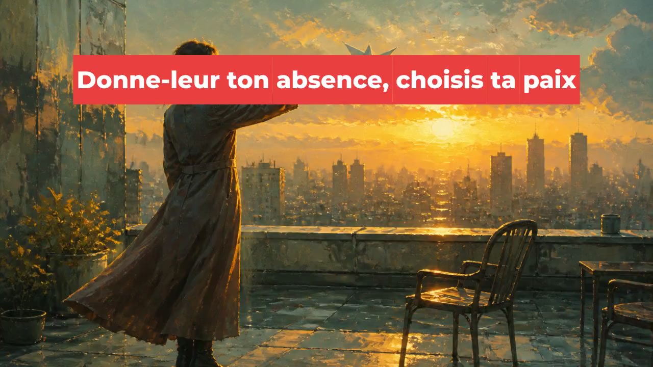 Donne-leur ton absence, choisis ta paix