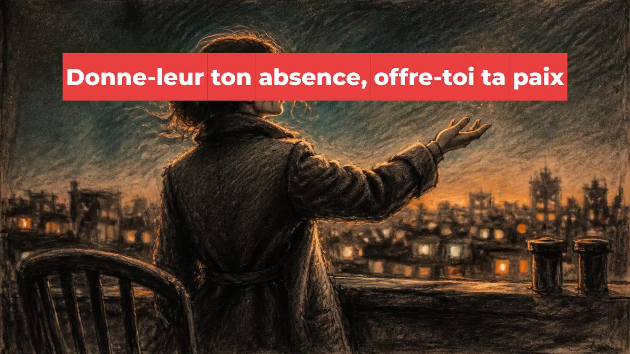Donne-leur ton absence, offre-toi ta paix