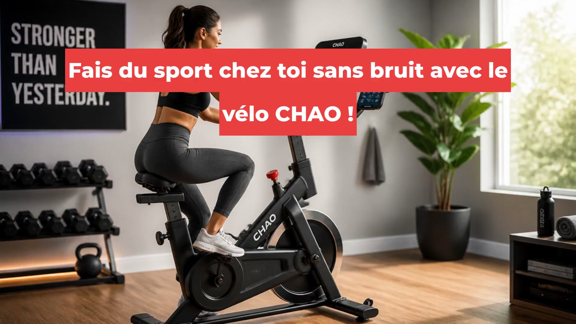 Fais du sport chez toi sans bruit avec le vélo CHAO !