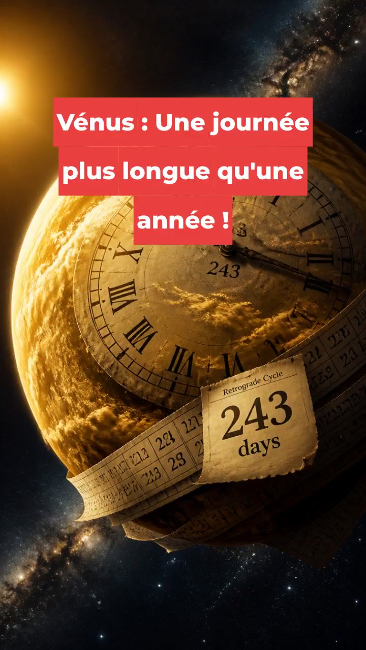 Vénus : Une journée plus longue qu'une année !