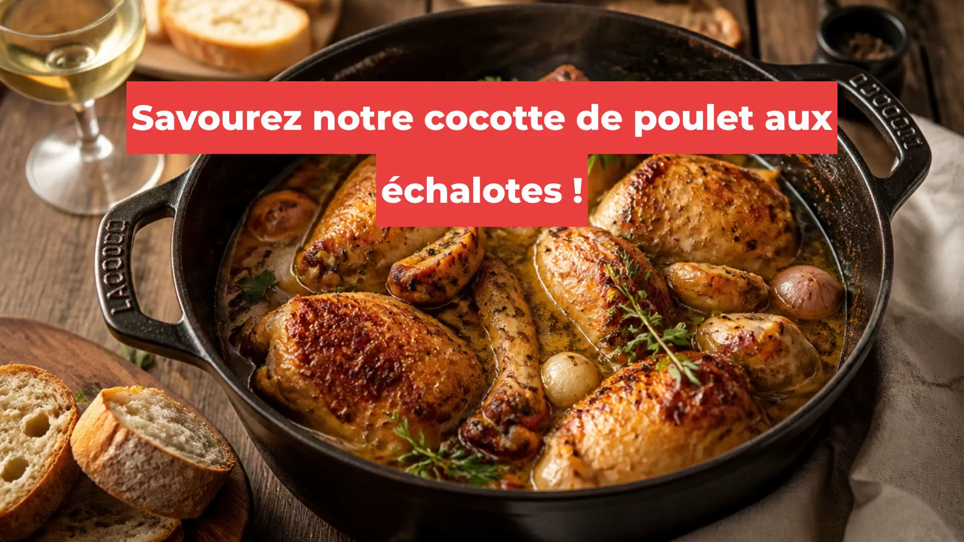 Savourez notre cocotte de poulet aux échalotes !