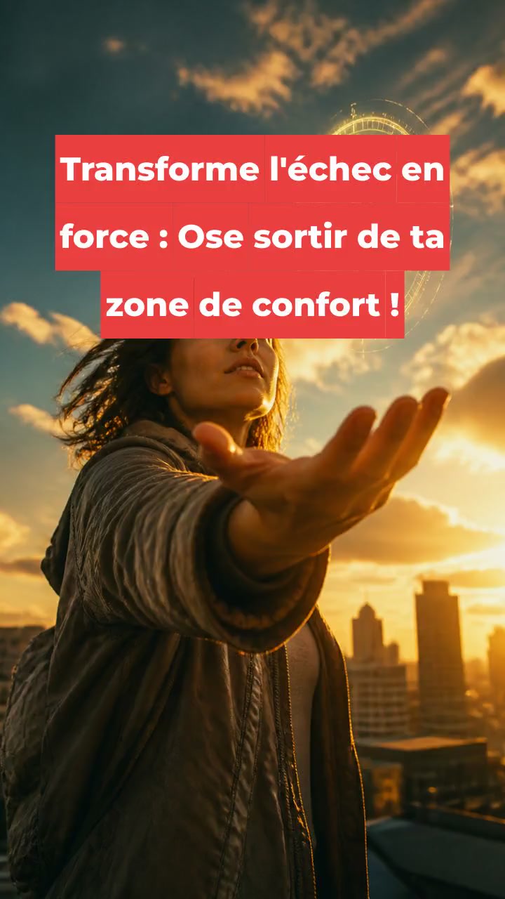 Transforme l'échec en force : Ose sortir de ta zone de confort !