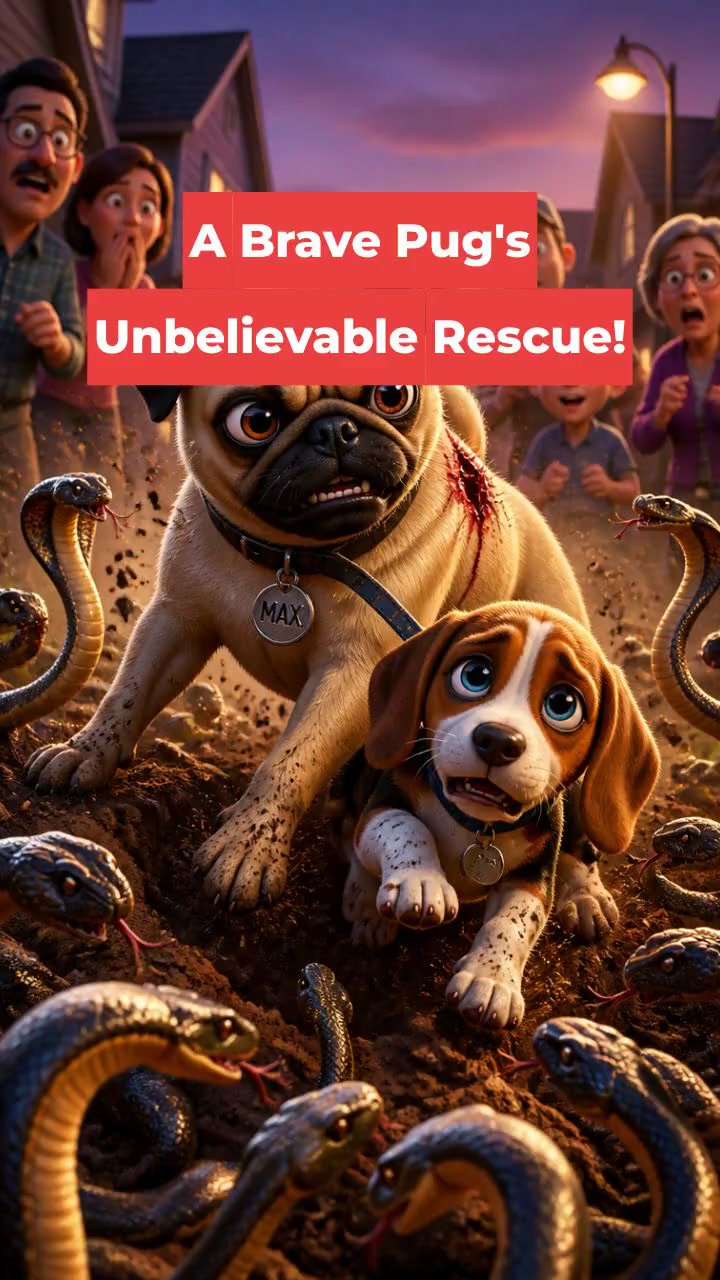 A Brave Pug's Unbelievable Rescue!
