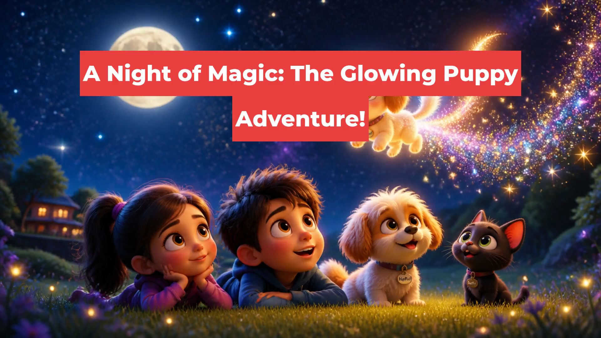 A Night of Magic: The Glowing Puppy Adventure!