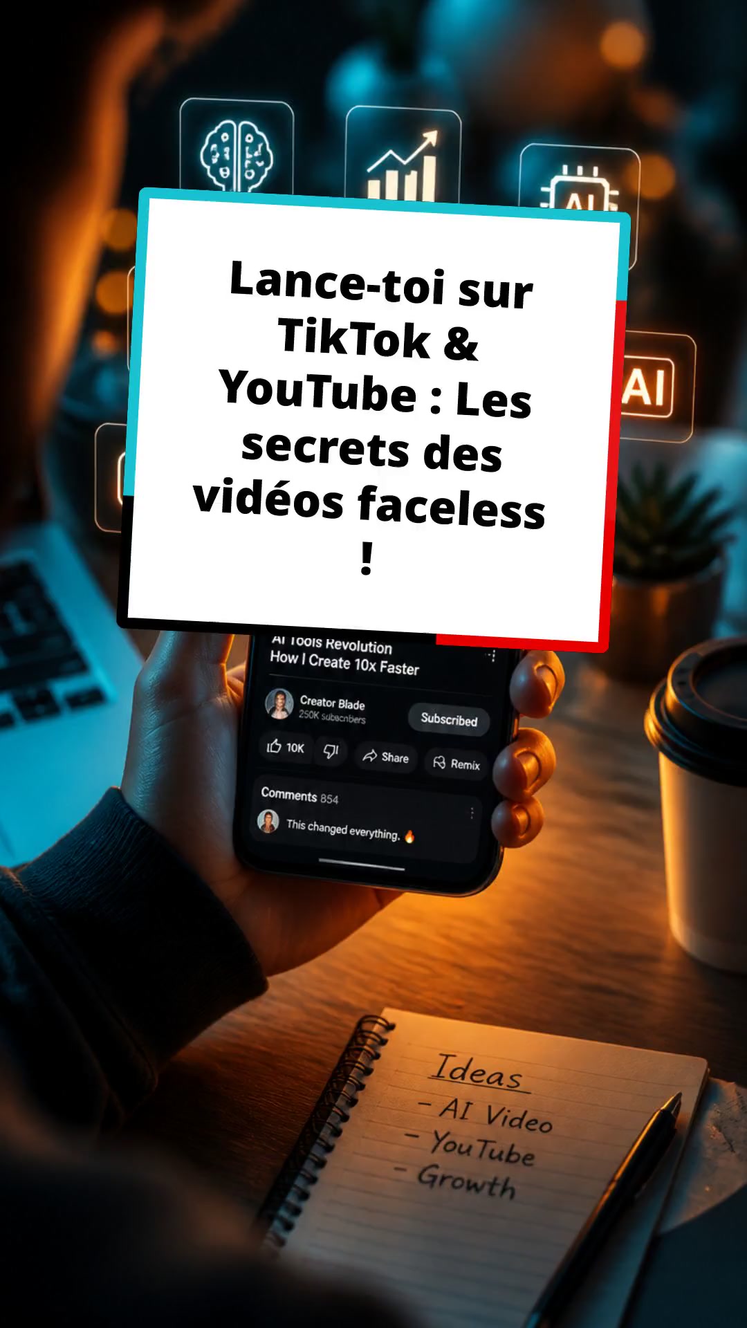 Lance-toi sur TikTok et YouTube : Les secrets des vidéos faceless !