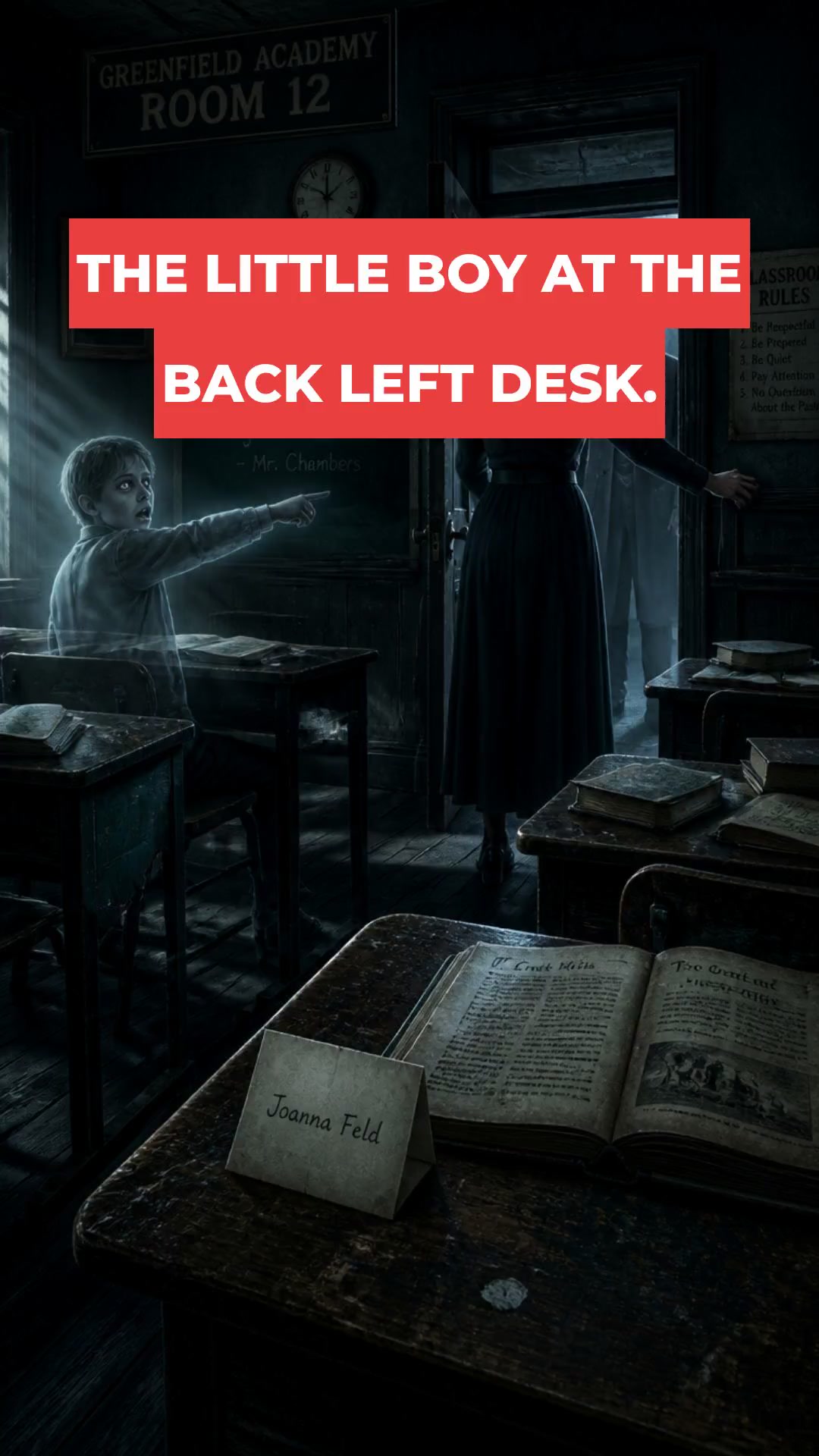 THE LITTLE BOY AT THE BACK LEFT DESK