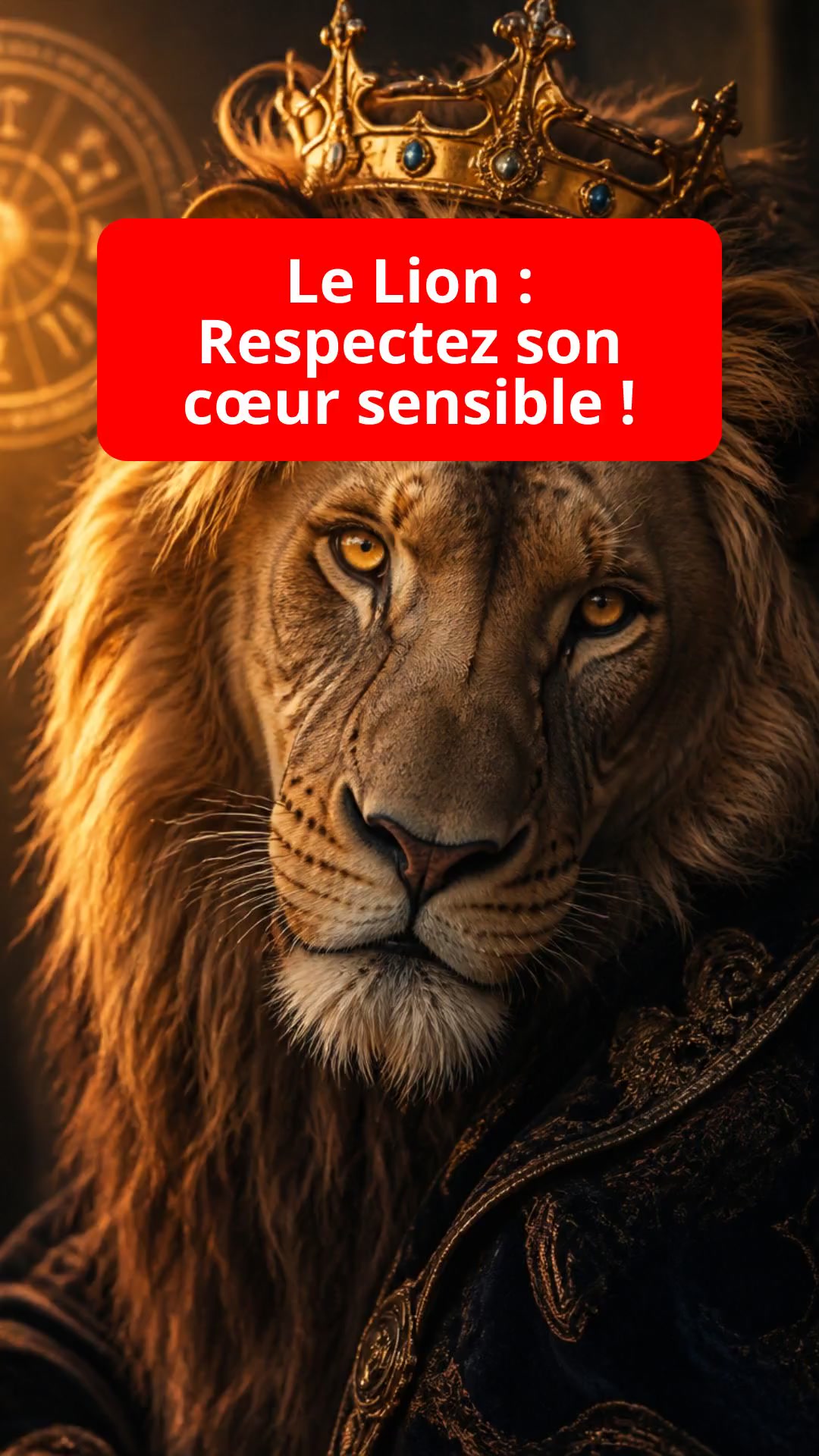 Le Lion : Respectez son cœur sensible !