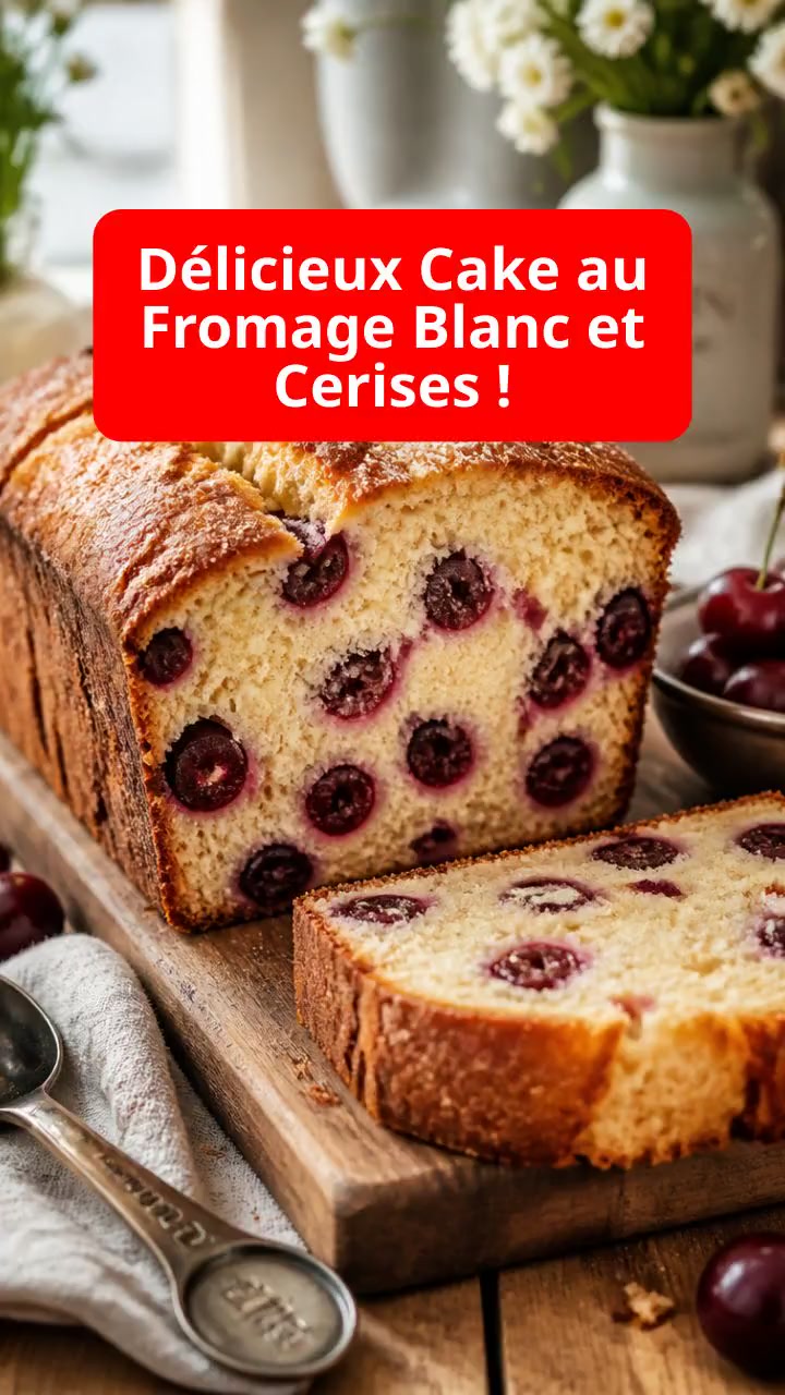 Délicieux Cake au Fromage Blanc et Cerises !