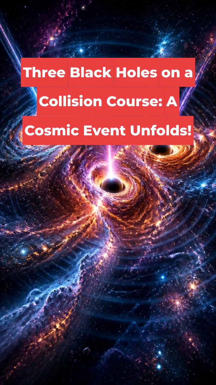 Three Black Holes on a Collision Course: A Cosmic Event Unfolds!
