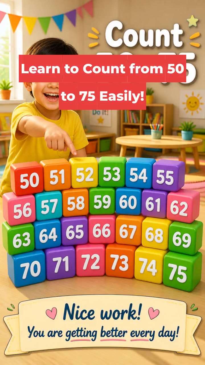 Learn to Count from 50 to 75 Easily!