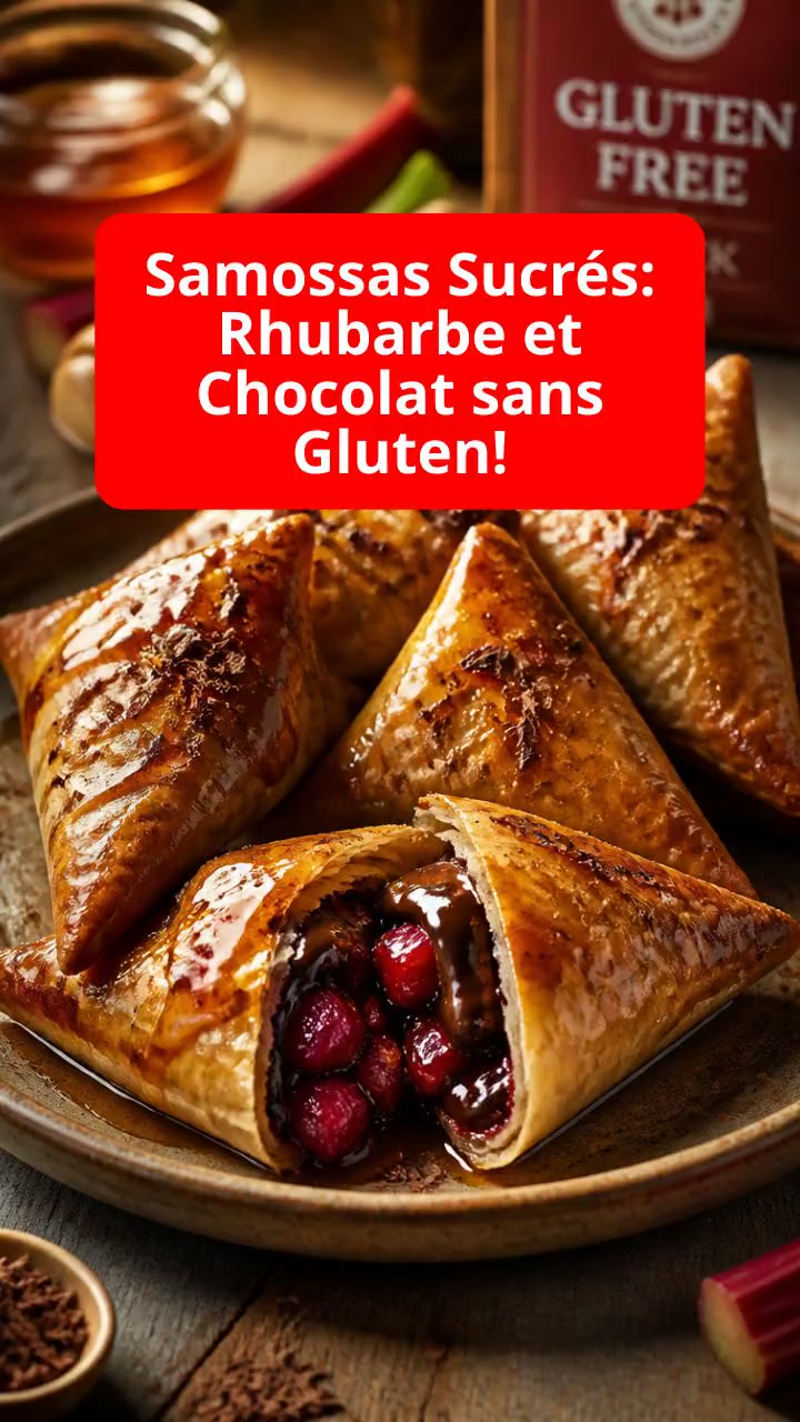 Samossas Sucrés: Rhubarbe et Chocolat sans Gluten!