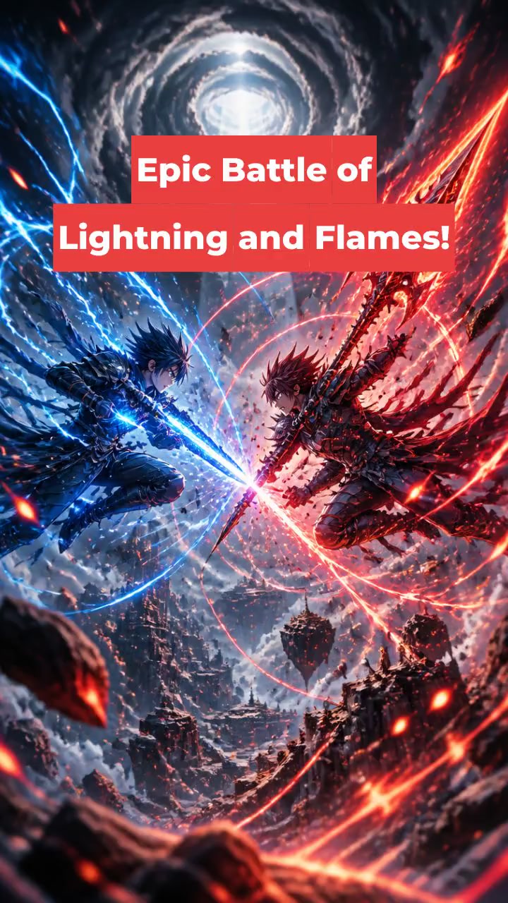 Epic Battle of Lightning and Flames!