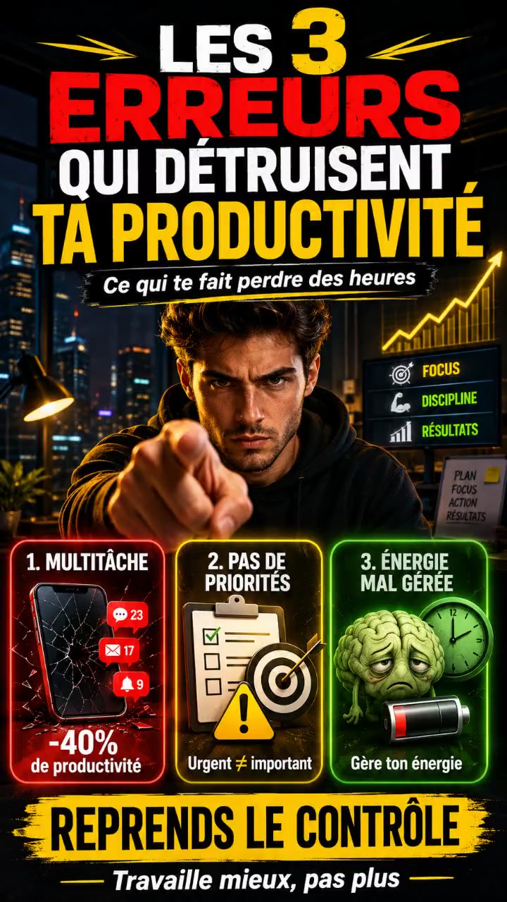 Boostez votre productivité en évitant ces 3 erreurs fatales !