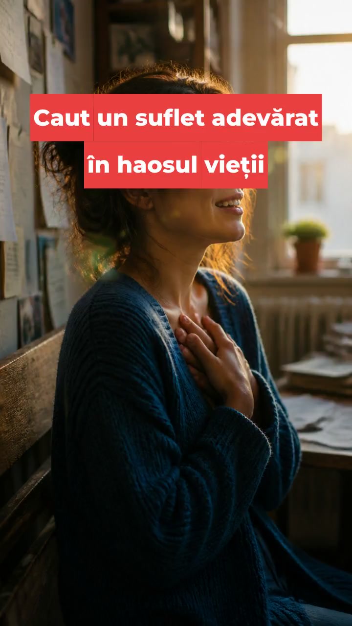 Caut un suflet adevărat în haosul vieții