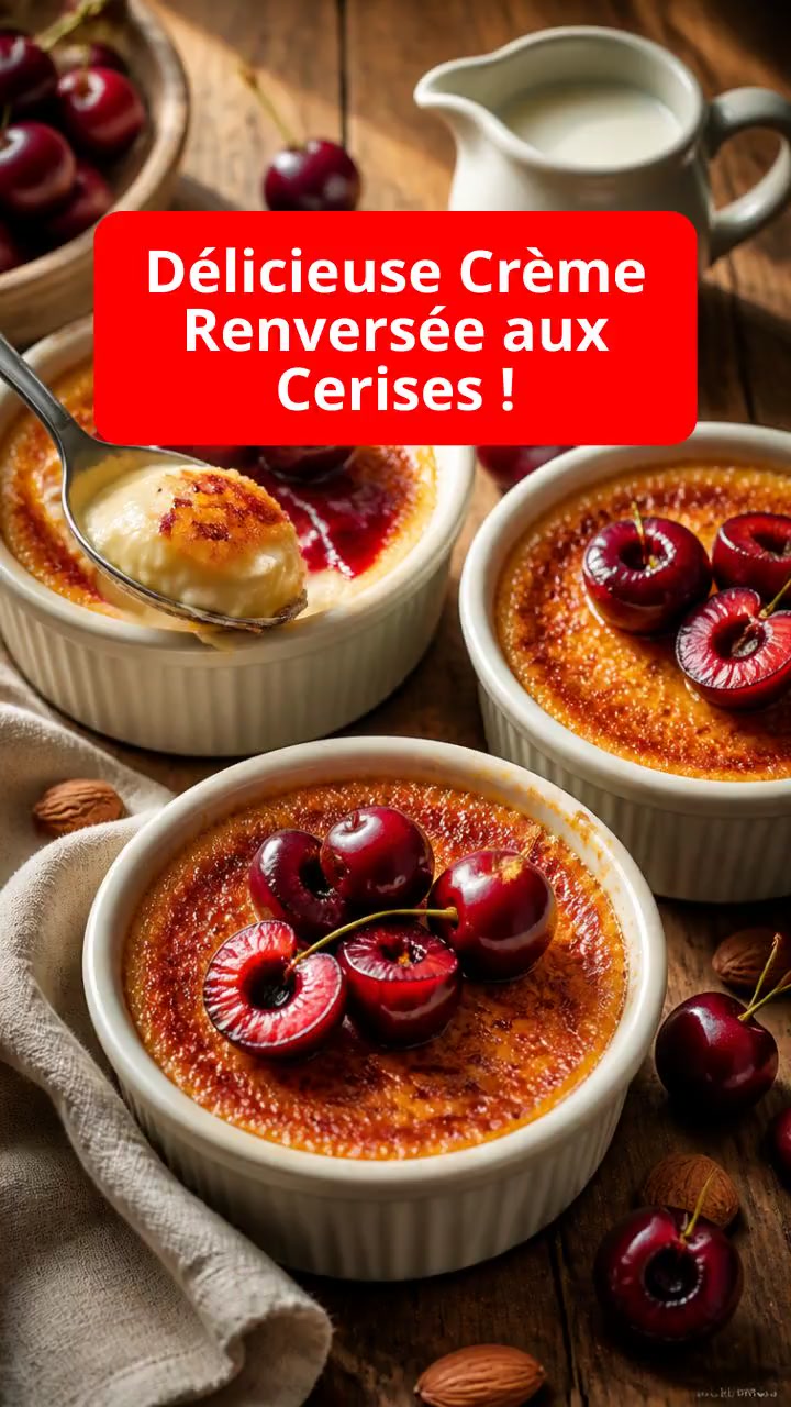 Délicieuse Crème Renversée aux Cerises !