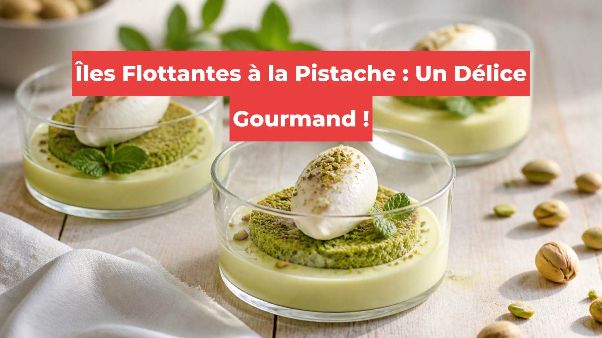 Îles Flottantes à la Pistache : Un Délice Gourmand !