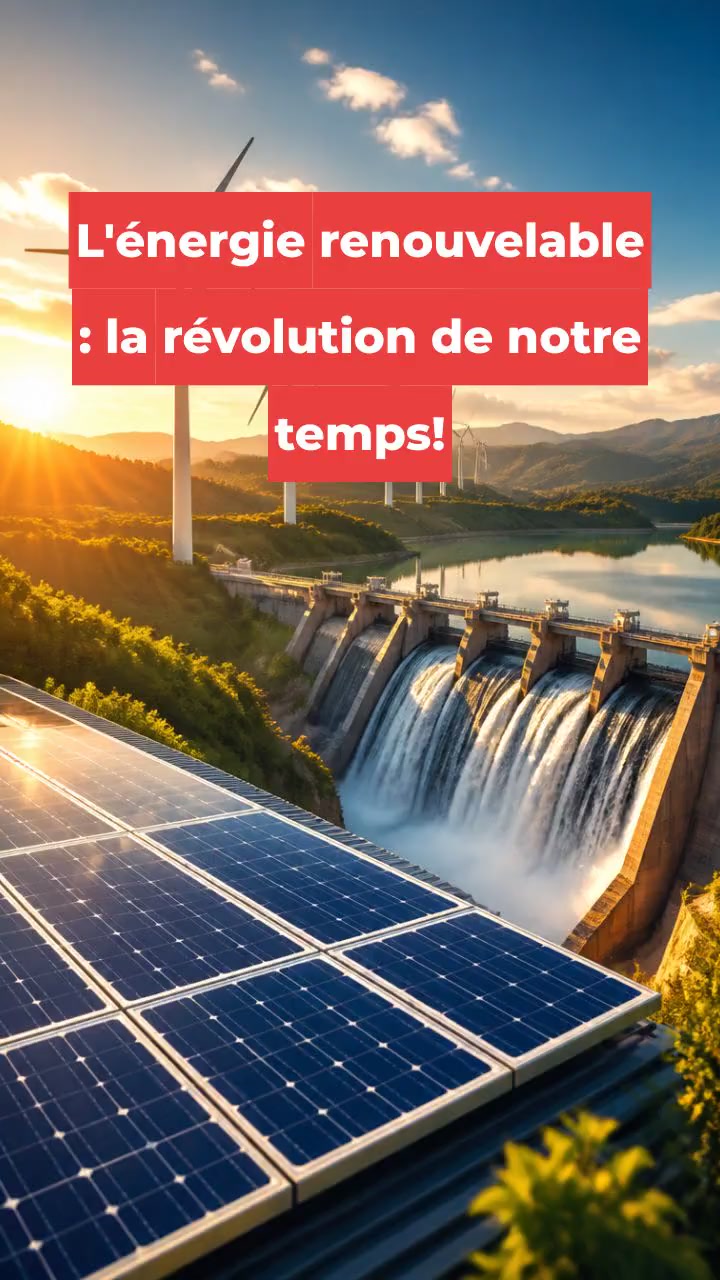 L'énergie renouvelable : la révolution de notre temps!