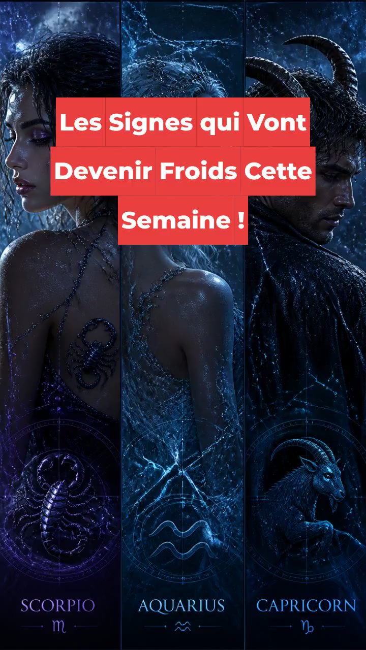 Les Signes qui Vont Devenir Froids Cette Semaine !