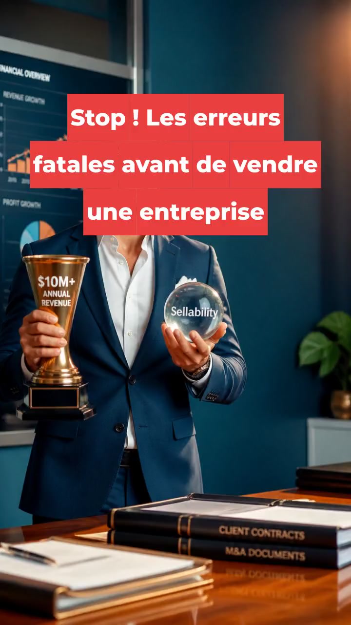 Stop ! Les erreurs fatales avant de vendre une entreprise