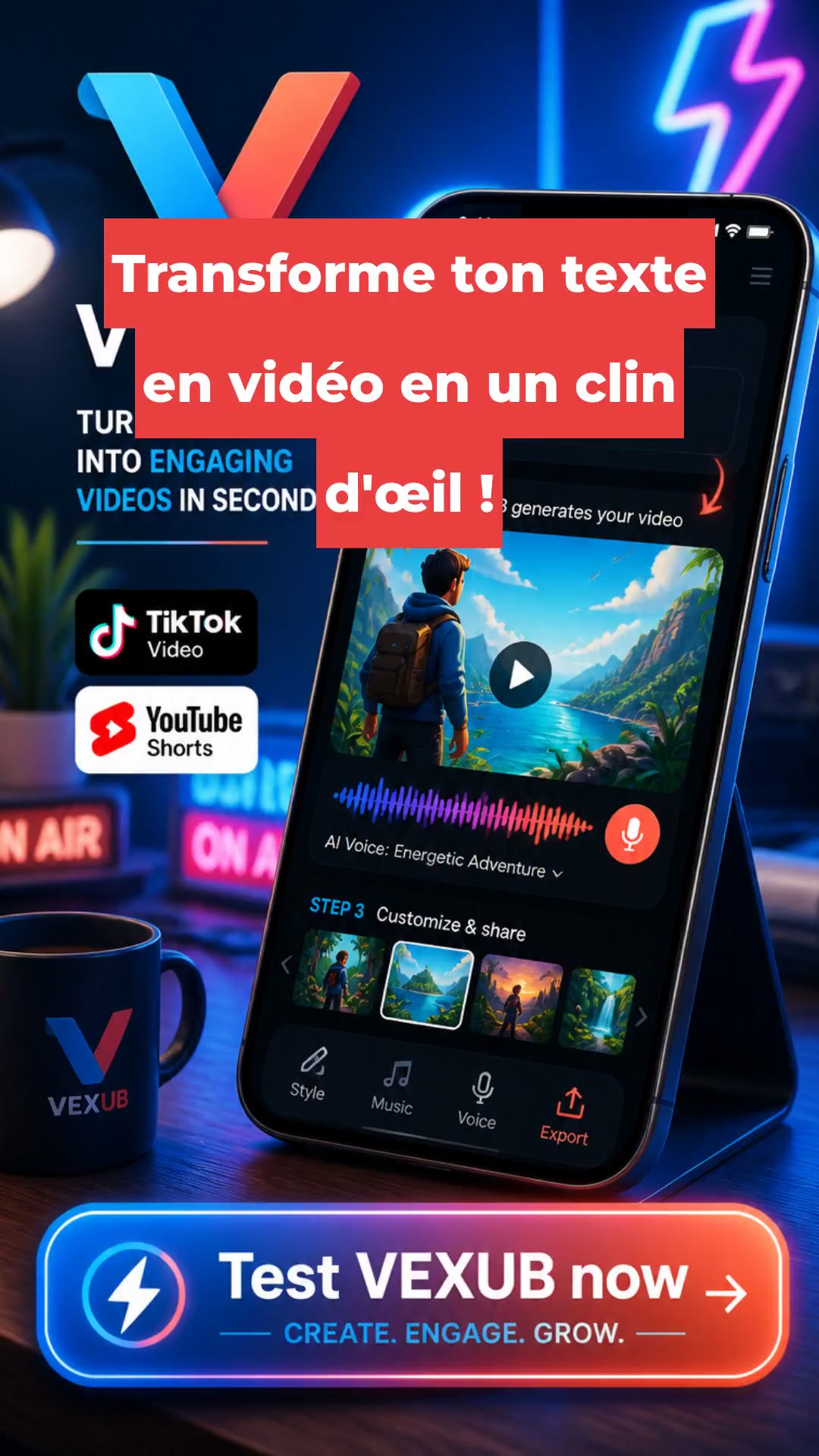 Transforme ton texte en vidéo en un clin d'œil !