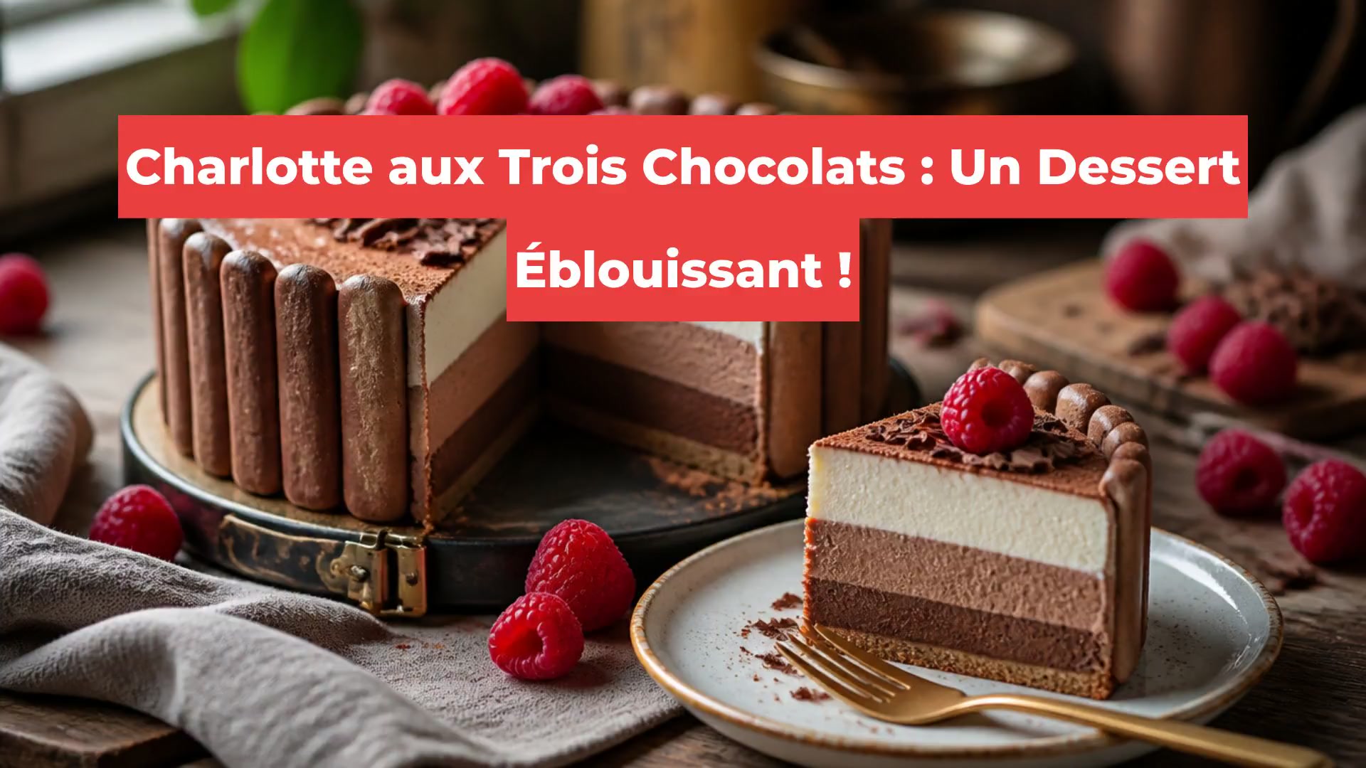 Charlotte aux Trois Chocolats : Un Dessert Éblouissant !