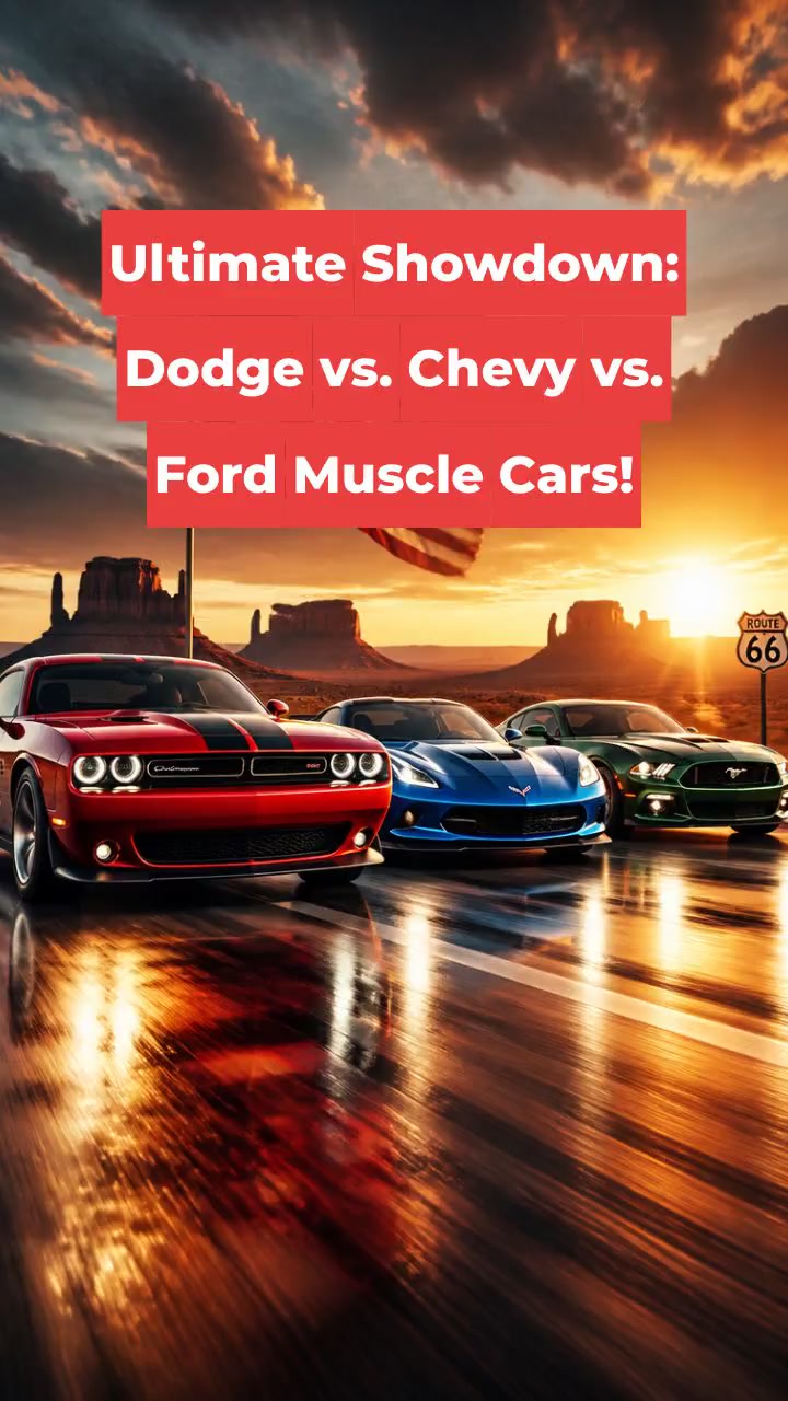 Ultimate Showdown: Dodge vs. Chevy vs. Ford Muscle Cars!