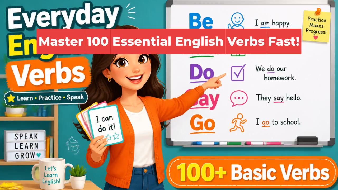 Master 100 Essential English Verbs Fast!