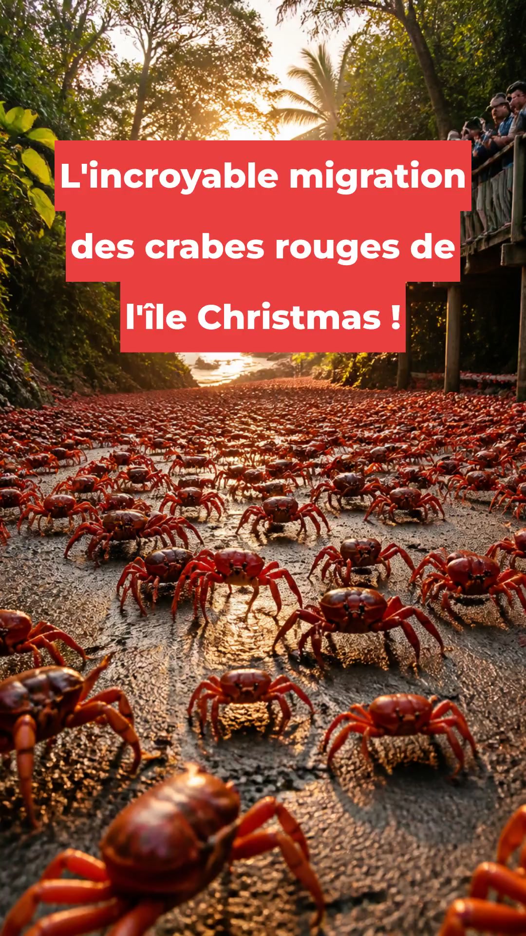 L'incroyable migration des crabes rouges de l'île Christmas !