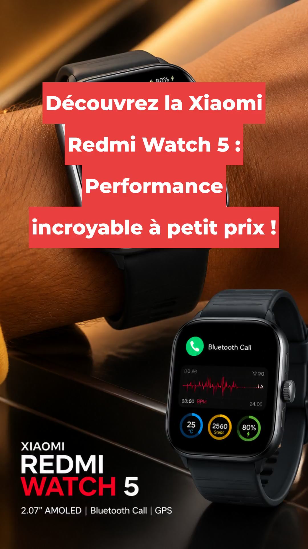 Découvrez la Xiaomi Redmi Watch 5 : Performance incroyable à petit prix !