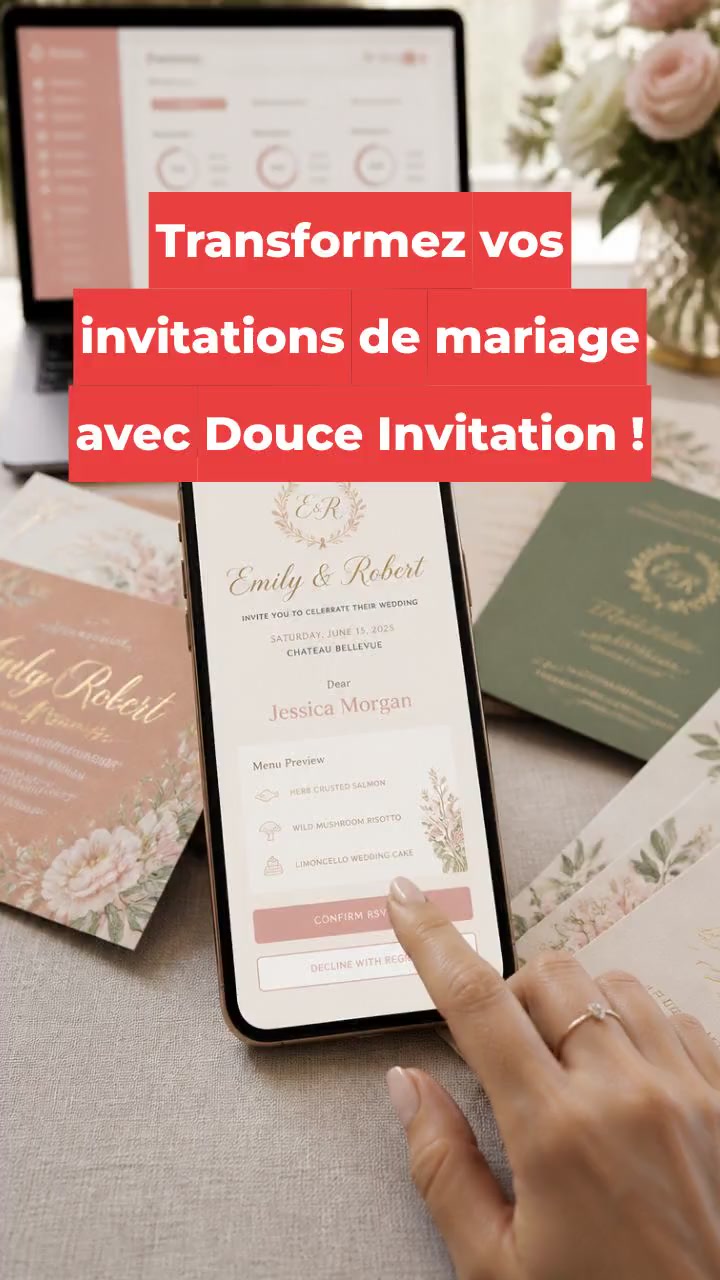 Transformez vos invitations de mariage avec Douce Invitation !