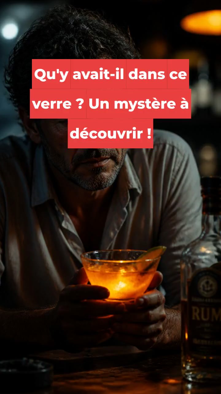 Qu'y avait-il dans ce verre ? Un mystère à découvrir !